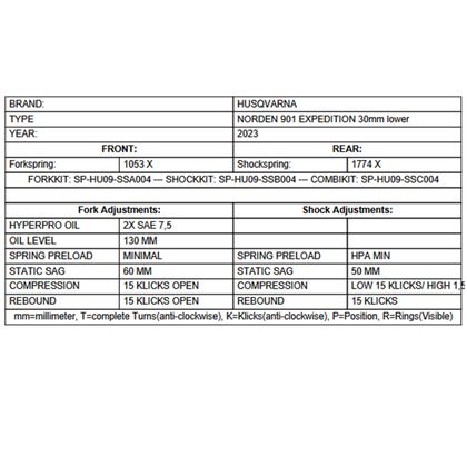 Touratech Progressive with height reduction (-30 mm) - Black Fork springs