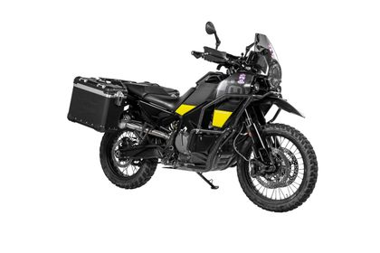 Valise Touratech ZEGA Evo X Avec déport 38/38 - Support noir inclus - Anodisé noir