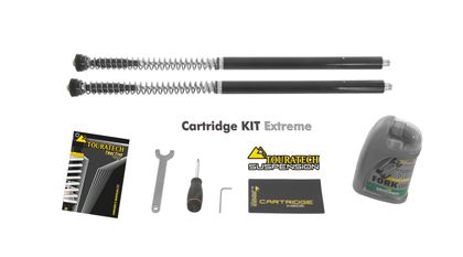Touratech Cartridge (-20 mm) - Black - Yellow Fork springs