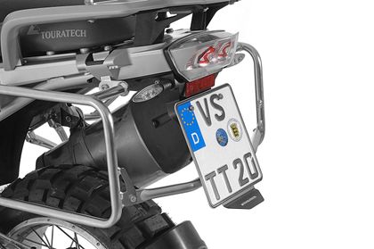 Touratech Geanodiseerde spatlap - Zwart Plaathouder