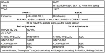 Kit suspension Touratech Avant/arrière - Kit Ressorts Linéaire - ESA - Blanc