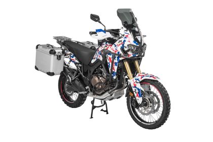 Touratech Komplettset ZEGA Evo 38/45 - Graue Halterung inklusive - Graue anodisierte Oberfläche Seitenkoffer