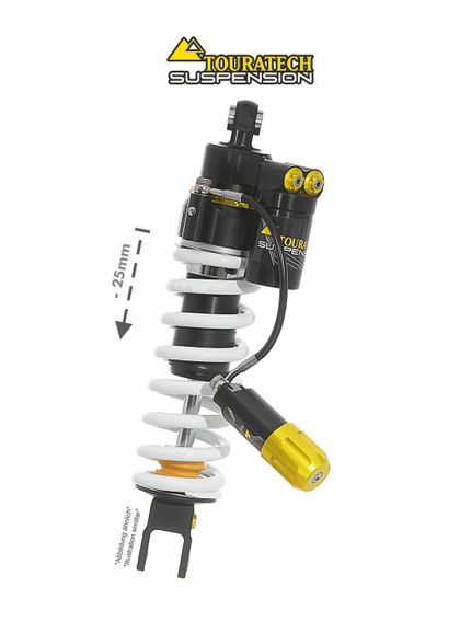 Touratech EXTREME (-25 mm) - Black - Yellow Shock absorber Ref : TRT01236A / 01-632-5892-0 YAMAHA 700 TENERE 700 WORLD RAID - 2022 - 2026