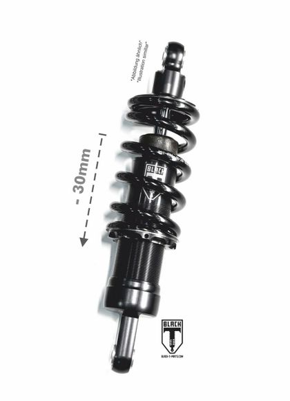 Touratech BLACK-T - Stage 2 - (-30 mm) - Black Shock absorber Ref : TRT01244A / 01-661-5822-0