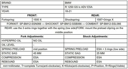 Kit suspension Touratech Avant / arrière - Progressifs - Noir