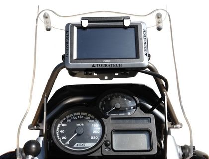 Support GPS Touratech Pour barre transversal - Argent