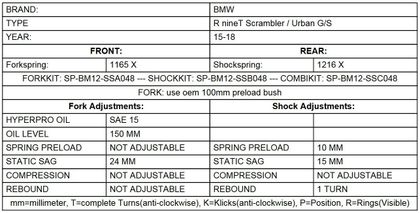 Kit suspension Touratech Avant/arrière - Kit Ressorts progressifs - BLACK-T Stage 1 - Noir