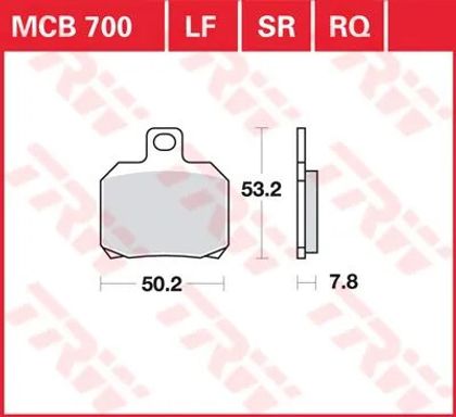 Trw Organische basis Remblokken Ref: TRW00415A / 17220539