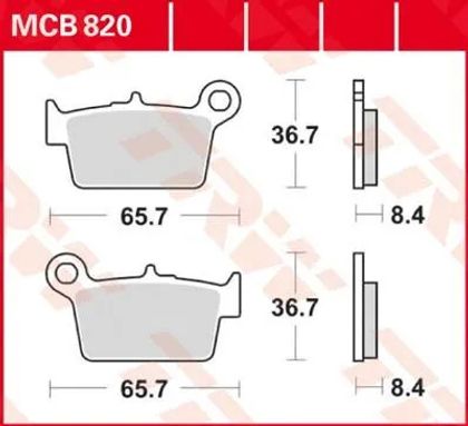 Plaquettes de freins Trw Base organique