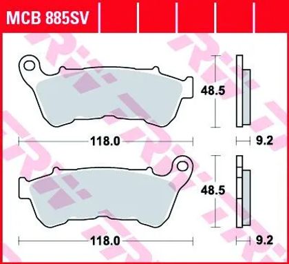 Plaquettes de freins Trw Métal Fritté
