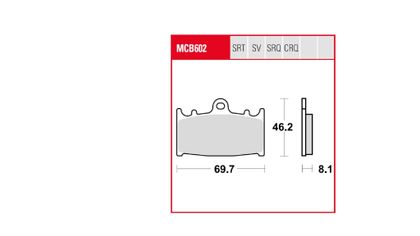 Plaquettes de freins Trw Métal Fritté