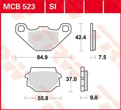 Plaquettes de freins Trw Base organique
