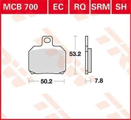 Plaquettes de freins Trw Base organique