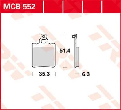 Plaquettes de freins Trw Organic Base