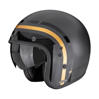 Scorpion Exo BELFAST II CARBON - REGAL Jet-hjelm - Sort / Gul Ref : SC1384