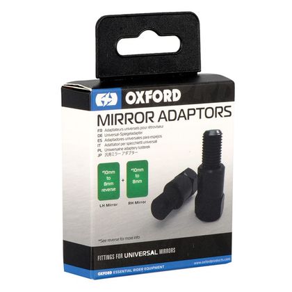 Adaptateur Oxford OX579 pour rétroviseur (10mm - 8mm) universel - Noir