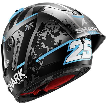 Shark AERON-GP FIM RACING #2 REPLICA RAUL FERNANDEZ WINTER TEST Fuldkasker - Grå / Blå
