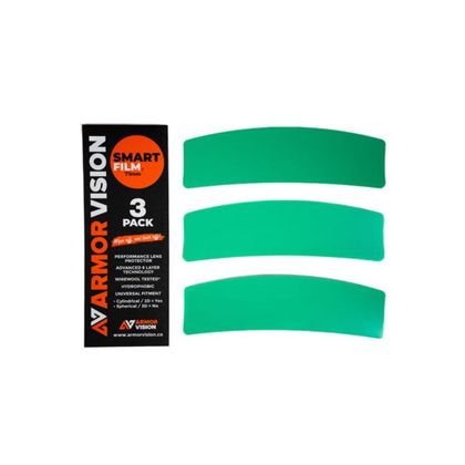Film hydrophobe Armor Vision Pack x3 films univ Hydrophobe Visières 75MM Ref : AMV0007 / AVSF010