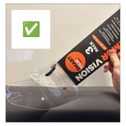 Film hydrophobe Armor Vision Pack x3 films univ Hydrophobe Visières 75MM