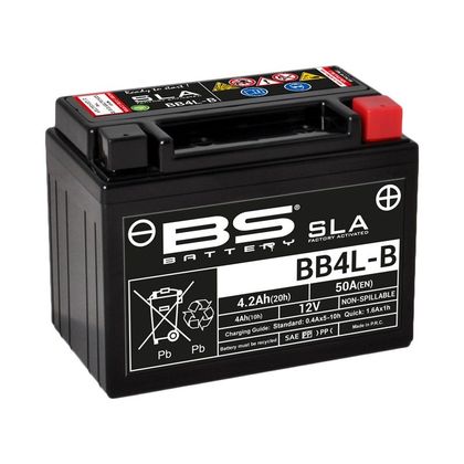 Batterie BS Battery SLA YB4L-B/BB4L-B ferme Type Acide Sans entretien/prête à l'emploi