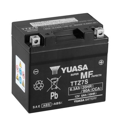 Batteria Yuasa TTZ7S AGM aperta con pacco acido Tipo acido