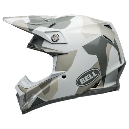 Casco de motocross Bell MOTO-9S FLEX ROVER 2023 - Blanco / Gris Ref : EL0644 