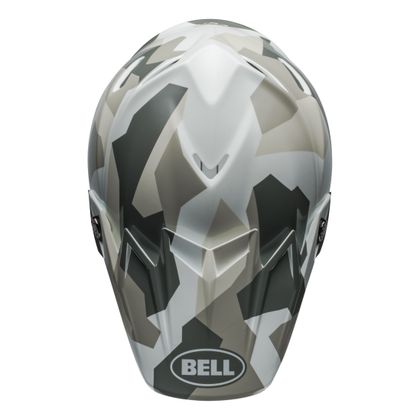 Casco de motocross Bell MOTO-9S FLEX ROVER 2023 - Blanco / Gris