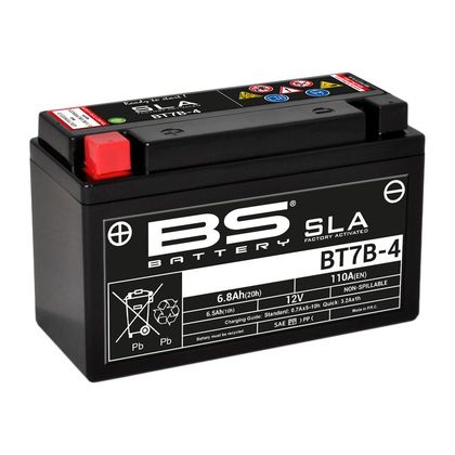 Batterie BS Battery SLA YT7B-4/BT7B-4 ferme Type Acide Sans entretien/prête à l'emploi