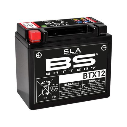 Batterie BS Battery SLA YTX12-BS/BTX12 ferme Type Acide Sans entretien/prête à l'emploi