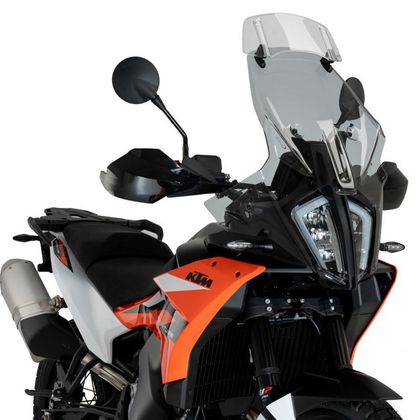 Bulle Puig TOURING (+10 cm) avec visière - Gris