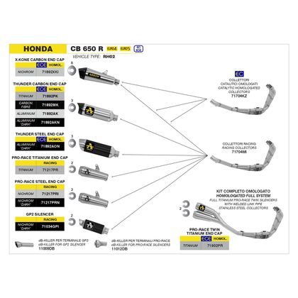 Silencieux Arrow GP2 NICHROM DARK Racing - Noir