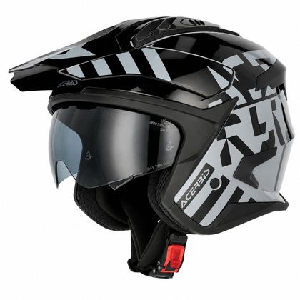 Acerbis JET ARIA ECE EVO GRAPHIC Jet-hjelm - Sort. / Rød