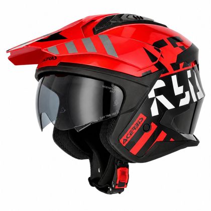 Capacete jet Acerbis JET ARIA ECE EVO GRAPHIC - Preto / Vermelho