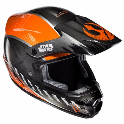 Casco de motocross Hjc CS MX II - REBEL X- WING STAR WARS 2019 - Negro / Naranja