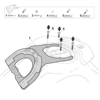 Shad Click system R011CS voor tanktas Click system Tankring