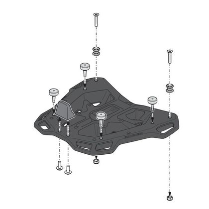 Top case SW-MOTECH KIT COMPLET DUSC L NOIR (41 Litres) - Noir
