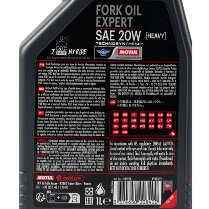 Aceite de horquilla Motul FORK OIL EXPERT 20W 1L universal