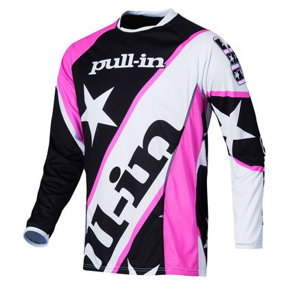 Camiseta de motocross Pull-in NYSE ML  - BLACK/NEON PINK 2015 Ref : PUL0061 