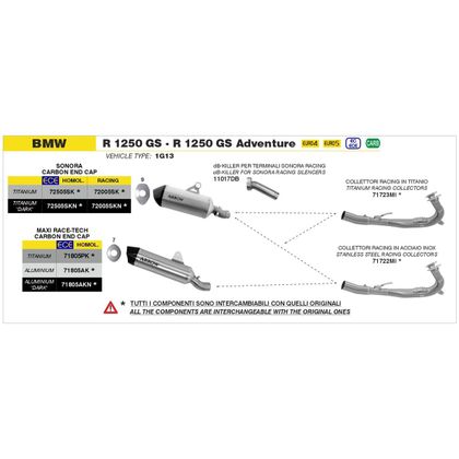 Silencieux Arrow SONORA TITANE Racing - Gris