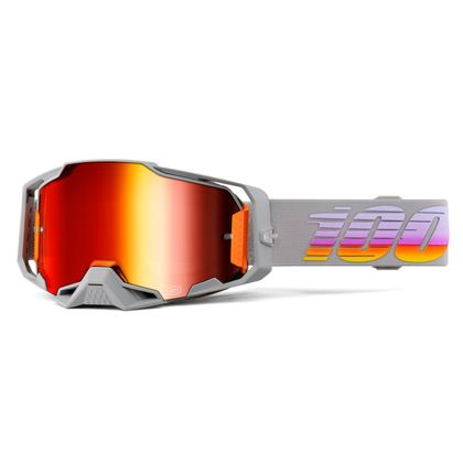 Masque cross 100% ARMEGA FALLBROOK - Mirror Rouge 2027 - Gris Ref : CE1624 / 50005-10053
