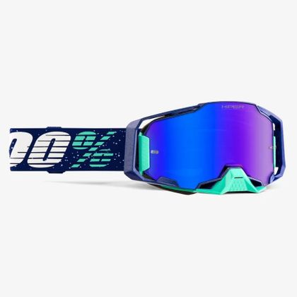 Masque cross 100% ARMEGA HiPER NOCHE - Mirror Bleu 2027 - Bleu