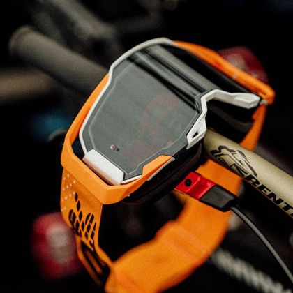 Masque cross 100% ARMEGA INVICTO - Mirror Noir 2027 - Orange