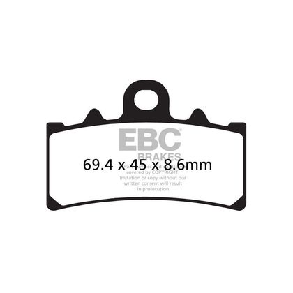 Pastiglie freni EBC Sinter Metallo Sinterizzato anteriore Ref : FA606HH 