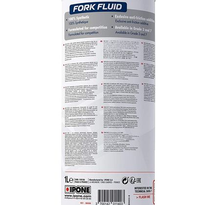 Aceite de horquilla Ipone FORK FLUID - GRADO 7 - 1 LITRO universal