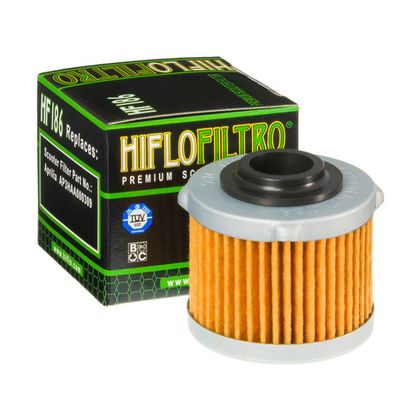 Filtre à huile HifloFiltro HF186 Type origine Ref : H186 / HF186 APRILIA 125 SCARABEO - 2009 - 2012
