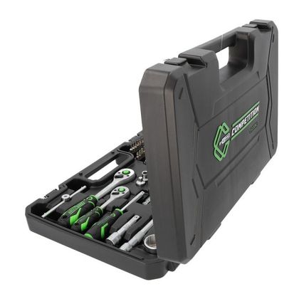 Douille Competition by KS Coffret avec accessoires 1/4"+3/8", 91 pcs Universel