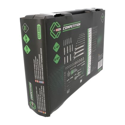 Douille Competition by KS Coffret avec accessoires 1/4"+3/8", 91 pcs Universel