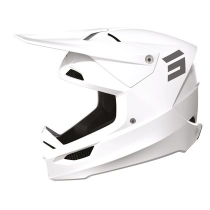 Casque cross Shot FURIOUS - SOLID - GLOSSY 2023 - Blanc Ref : SO2410 