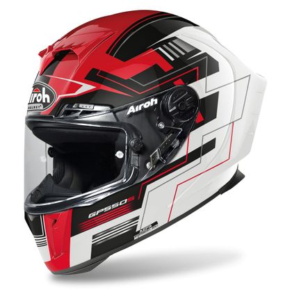 Casque Airoh GP550 S - CHALLENGE - RED GLOSS - Rouge / Blanc Ref : AR1189 