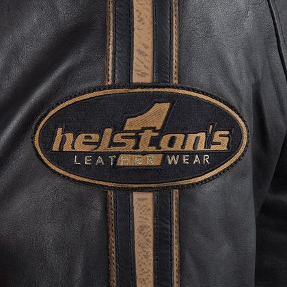 Blouson Helstons ACE - cuir  RAG marron - Marron